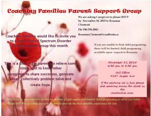 Coaching Families - November 2015 Flyer