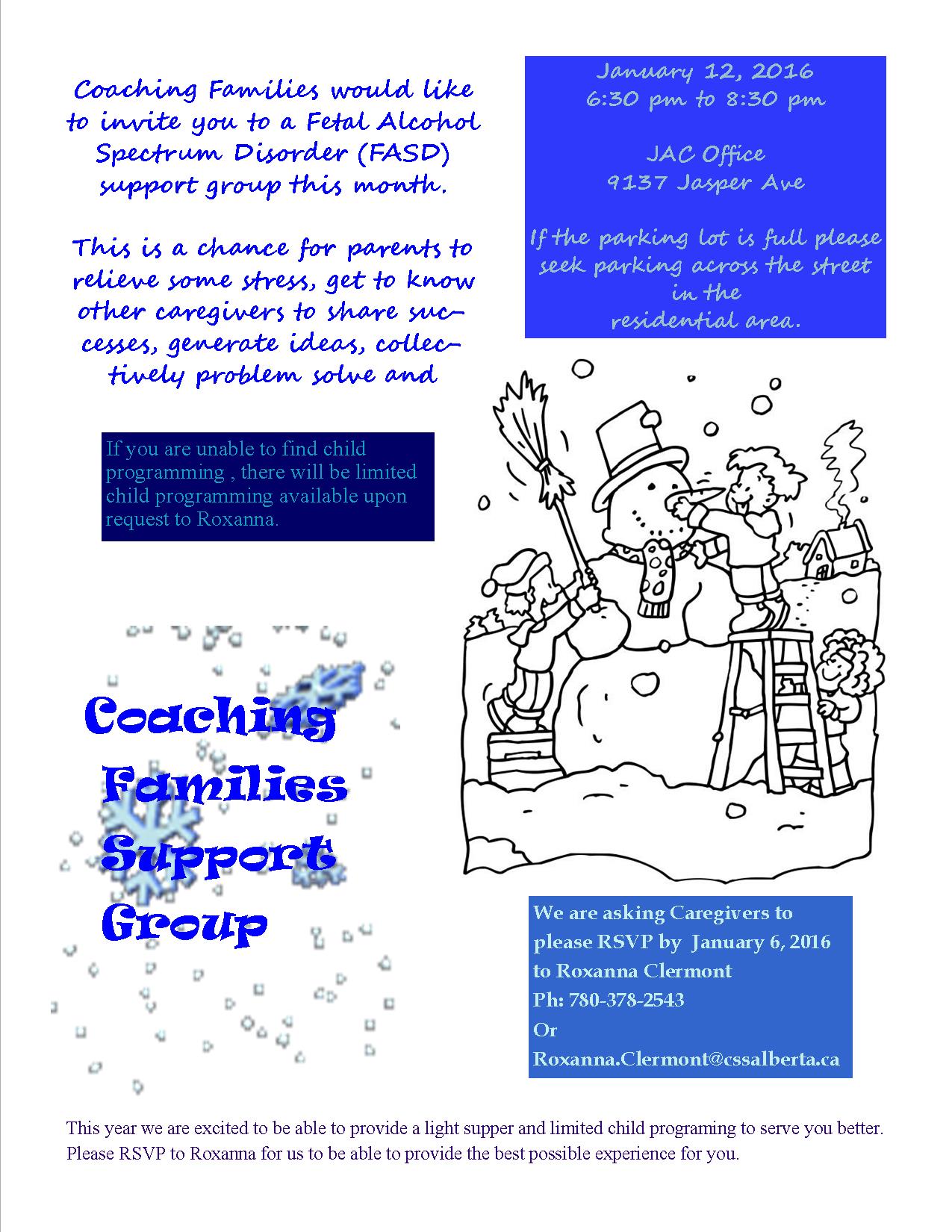 Coaching Families - January 2016 Flyer
