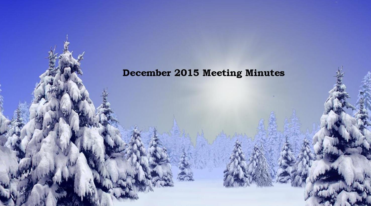December 2015 Meeting Minutes