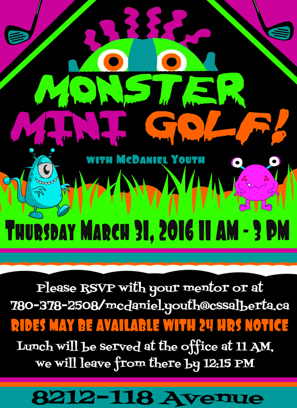 Monster Mini Golf - McDaniel Youth Program